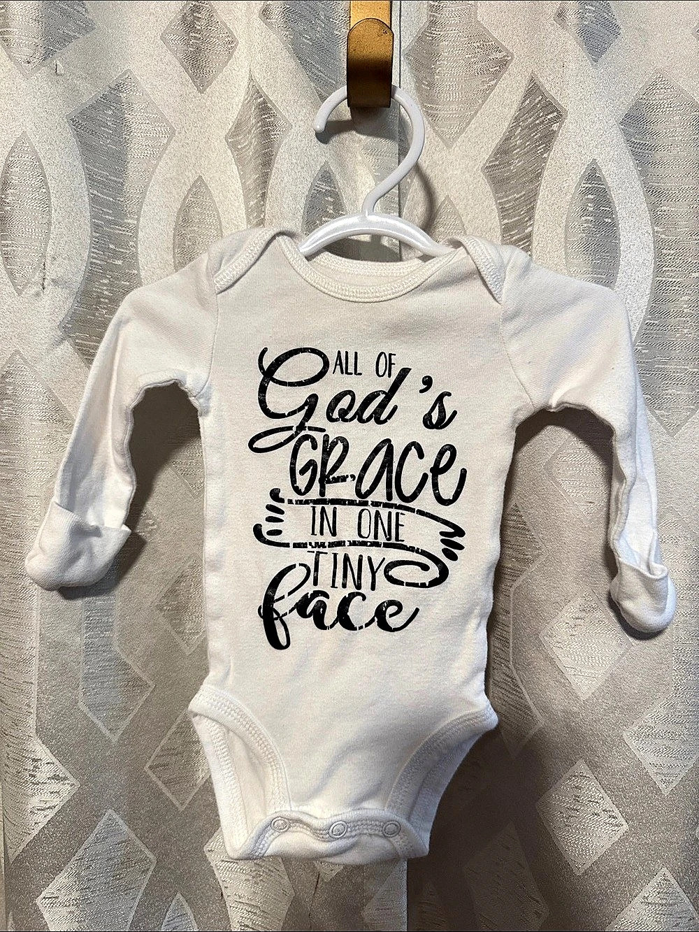 Carter's NB White Graphic Onesie